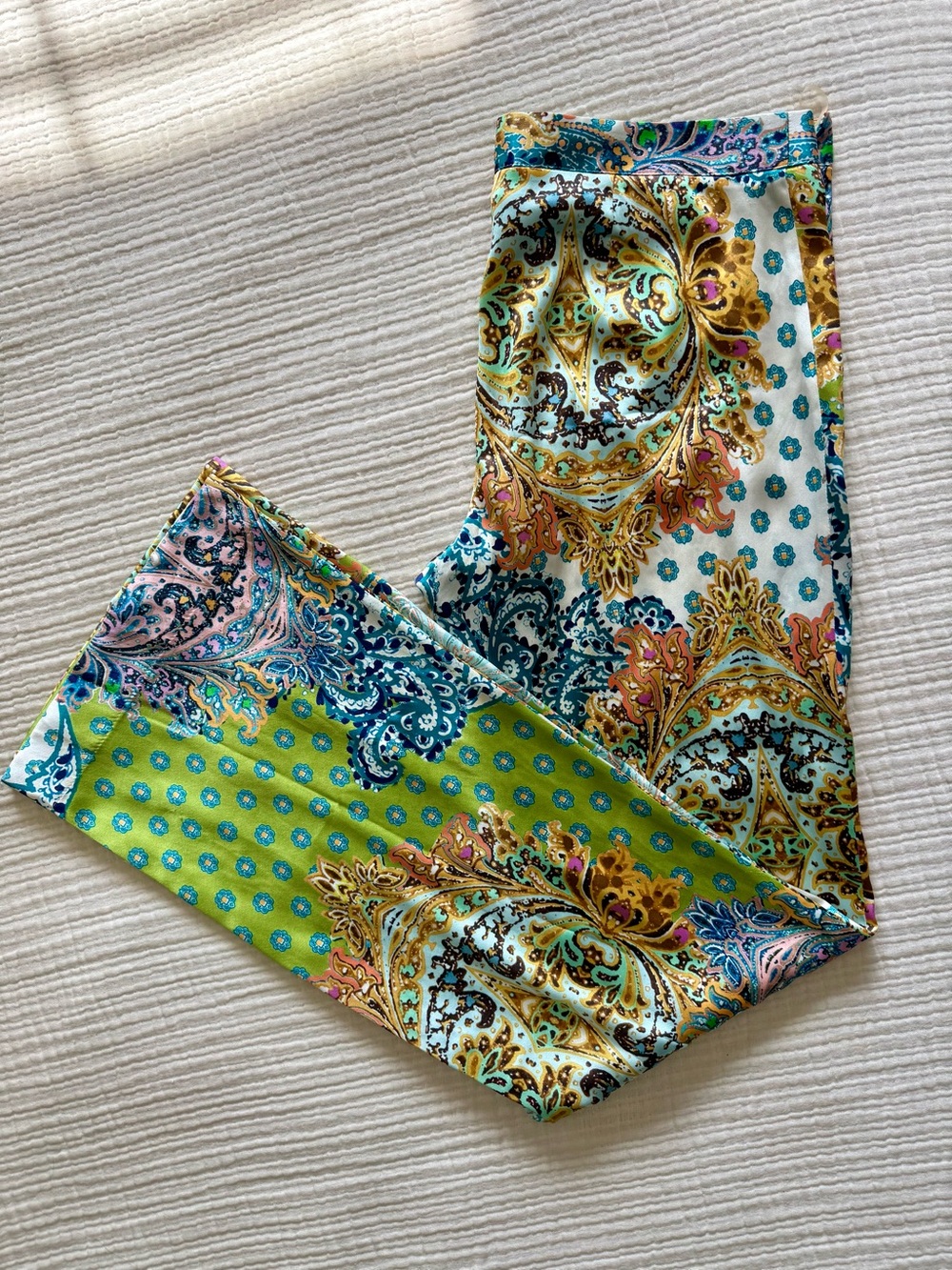Joyce & Girls European Luxury Silk Boho Pants IT 44 (Medium)